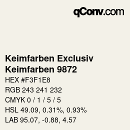 カラーコード: Keimfarben Exclusiv - Keimfarben 9872 | qconv.com