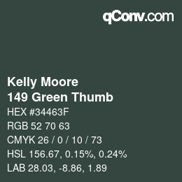 Farbcode: Kelly Moore - 149 Green Thumb | qconv.com