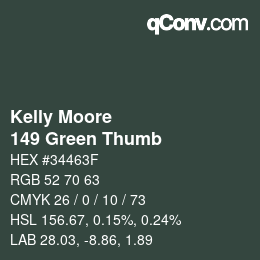 Code couleur: Kelly Moore - 149 Green Thumb | qconv.com