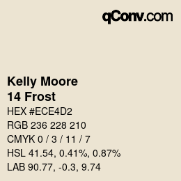 カラーコード: Kelly Moore - 14 Frost | qconv.com