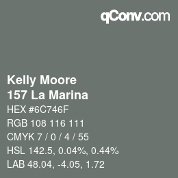 Código de color: Kelly Moore - 157 La Marina | qconv.com