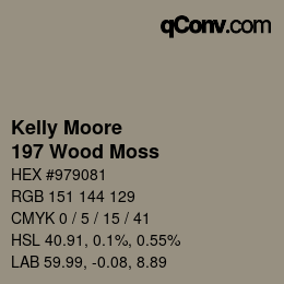 Code couleur: Kelly Moore - 197 Wood Moss | qconv.com