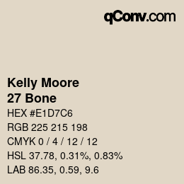 Farbcode: Kelly Moore - 27 Bone | qconv.com