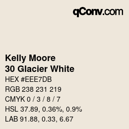 Farbcode: Kelly Moore - 30 Glacier White | qconv.com