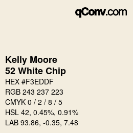 Código de color: Kelly Moore - 52 White Chip | qconv.com