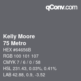 カラーコード: Kelly Moore - 75 Metro | qconv.com