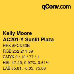 Color code: Kelly Moore - AC201-Y Sunlit Plaza | qconv.com