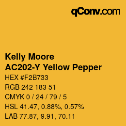 Código de color: Kelly Moore - AC202-Y Yellow Pepper | qconv.com