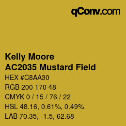 カラーコード: Kelly Moore - AC2035 Mustard Field | qconv.com