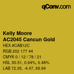 カラーコード: Kelly Moore - AC2045 Cancun Gold | qconv.com