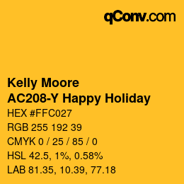 Code couleur: Kelly Moore - AC208-Y Happy Holiday | qconv.com