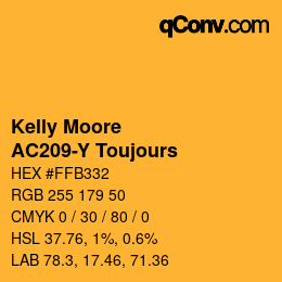 Color code: Kelly Moore - AC209-Y Toujours | qconv.com