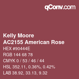 カラーコード: Kelly Moore - AC2155 American Rose | qconv.com