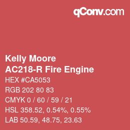 カラーコード: Kelly Moore - AC218-R Fire Engine | qconv.com