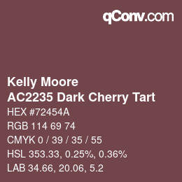 Código de color: Kelly Moore - AC2235 Dark Cherry Tart | qconv.com