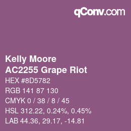 Farbcode: Kelly Moore - AC2255 Grape Riot | qconv.com