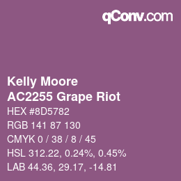 Código de color: Kelly Moore - AC2255 Grape Riot | qconv.com