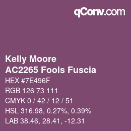 Farbcode: Kelly Moore - AC2265 Fools Fuscia | qconv.com
