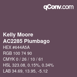カラーコード: Kelly Moore - AC2285 Plumbago | qconv.com