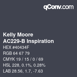 Código de color: Kelly Moore - AC229-B Inspiration | qconv.com