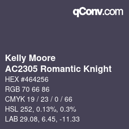 Código de color: Kelly Moore - AC2305 Romantic Knight | qconv.com
