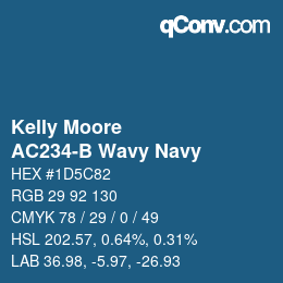 Color code: Kelly Moore - AC234-B Wavy Navy | qconv.com