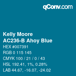 Color code: Kelly Moore - AC236-B Ahoy Blue | qconv.com