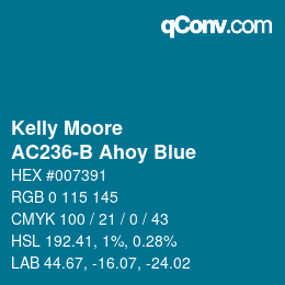 Color code: Kelly Moore - AC236-B Ahoy Blue | qconv.com