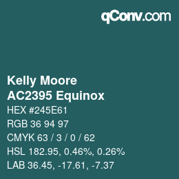 Color code: Kelly Moore - AC2395 Equinox | qconv.com