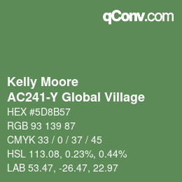 Código de color: Kelly Moore - AC241-Y Global Village | qconv.com