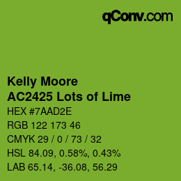 Farbcode: Kelly Moore - AC2425 Lots of Lime | qconv.com