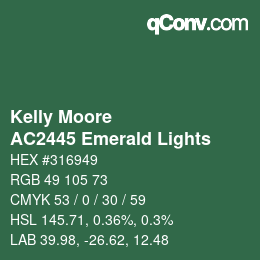 Código de color: Kelly Moore - AC2445 Emerald Lights | qconv.com