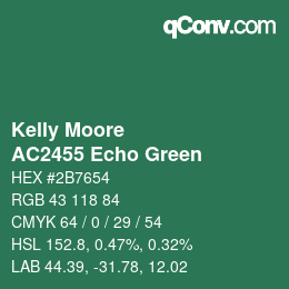 カラーコード: Kelly Moore - AC2455 Echo Green | qconv.com