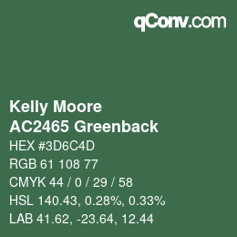 Code couleur: Kelly Moore - AC2465 Greenback | qconv.com