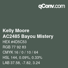 Code couleur: Kelly Moore - AC2485 Bayou Mistery | qconv.com