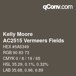 Color code: Kelly Moore - AC2515 Vermeers Fields | qconv.com