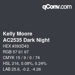 カラーコード: Kelly Moore - AC2535 Dark Night | qconv.com