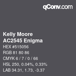 Código de color: Kelly Moore - AC2545 Enigma | qconv.com