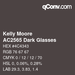 Code couleur: Kelly Moore - AC2565 Dark Glasses | qconv.com