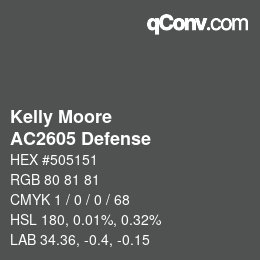 カラーコード: Kelly Moore - AC2605 Defense | qconv.com