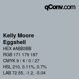 Code couleur: Kelly Moore - Eggshell | qconv.com