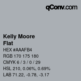 Farbcode: Kelly Moore - Flat | qconv.com