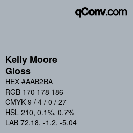 カラーコード: Kelly Moore - Gloss | qconv.com