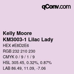 Code couleur: Kelly Moore - KM3003-1 Lilac Lady | qconv.com