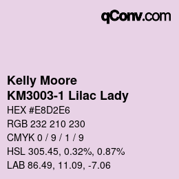 カラーコード: Kelly Moore - KM3003-1 Lilac Lady | qconv.com