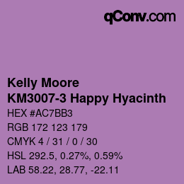 Farbcode: Kelly Moore - KM3007-3 Happy Hyacinth | qconv.com