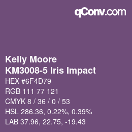 カラーコード: Kelly Moore - KM3008-5 Iris Impact | qconv.com