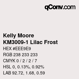 カラーコード: Kelly Moore - KM3009-1 Lilac Frost | qconv.com