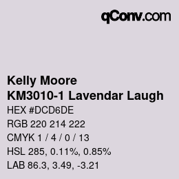 Código de color: Kelly Moore - KM3010-1 Lavendar Laugh | qconv.com