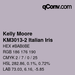 カラーコード: Kelly Moore - KM3013-2 Italian Iris | qconv.com